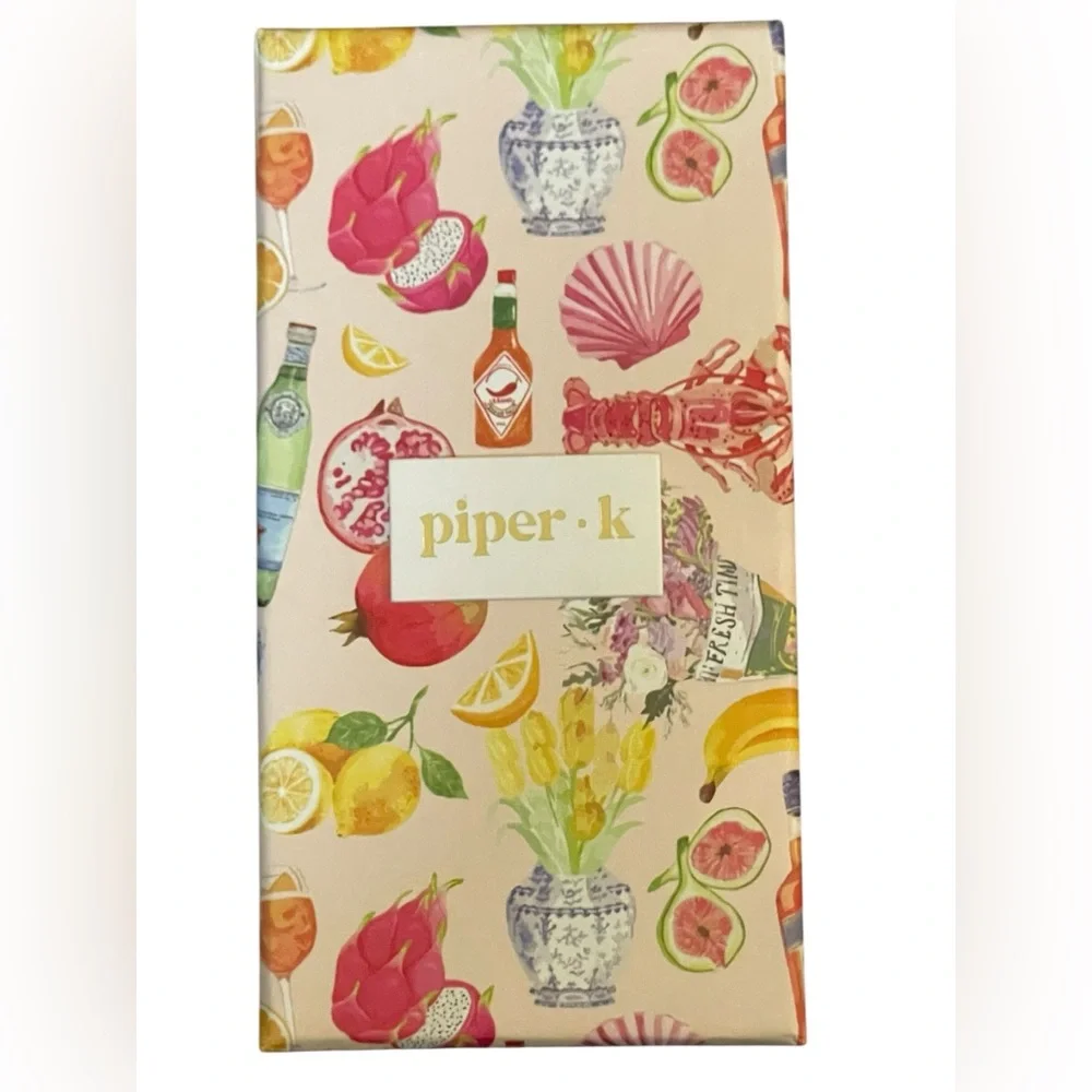 PIPER K Gold-Tone Martini (Tini) Time Keychain / Bag Charm with Olives